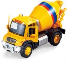 Three types of 1:38 alloy recoil two-door engineering vehicles are mixed detail image 1