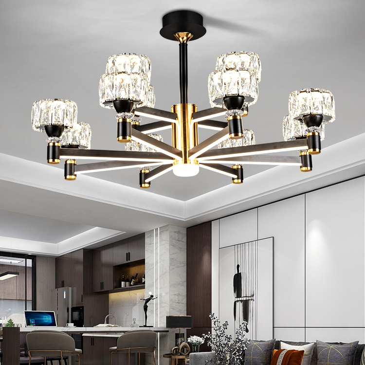 Light luxury living room chandelier, modern and simple crystal grand dining room lighting, new main light, bedroom light