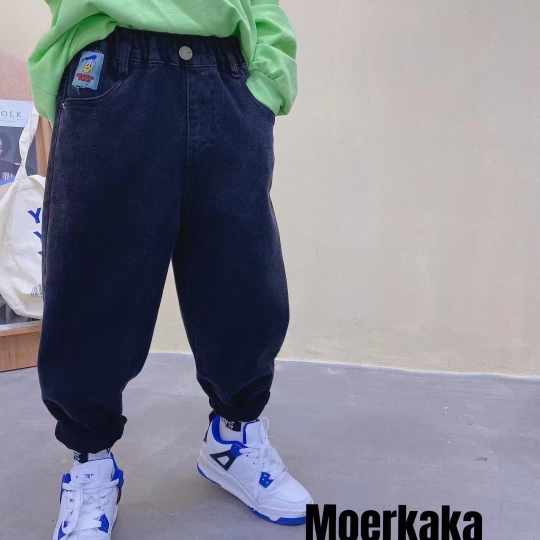 Otoño nuevo hombre y mujer bao zhongdag coreano versión multiplex denim 8 pantalones multiplex jeans