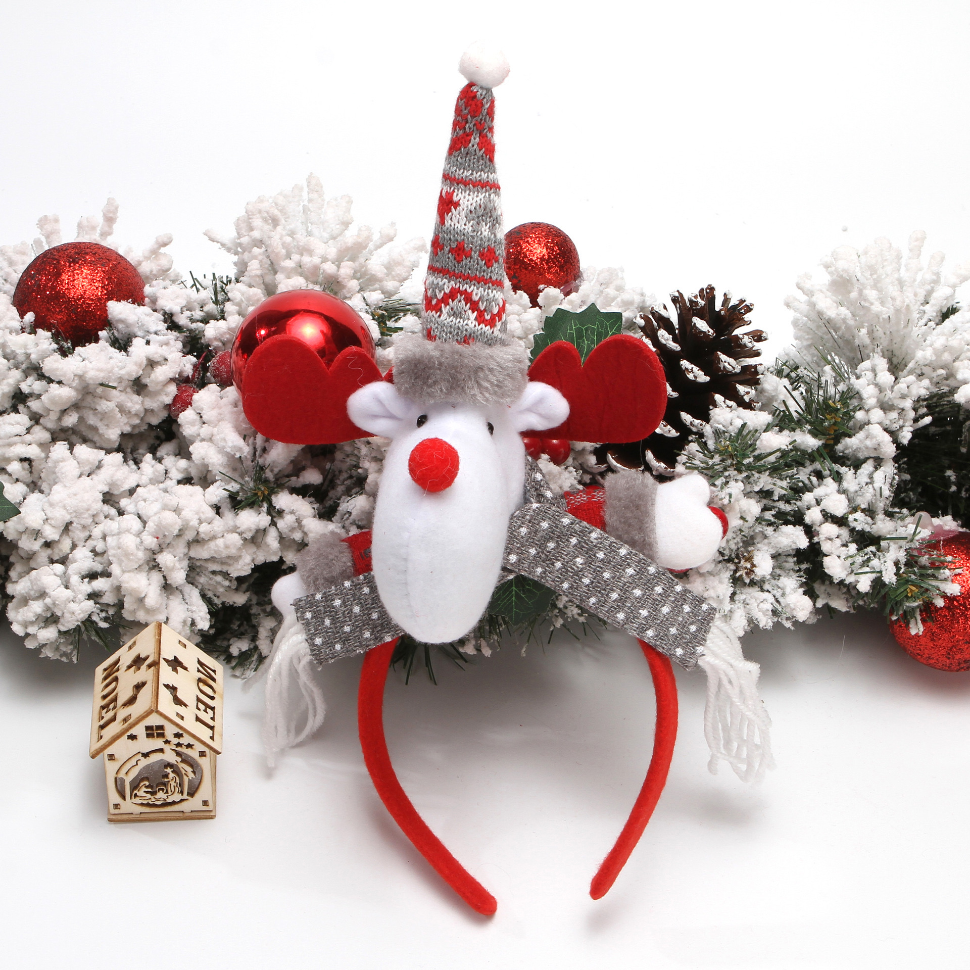 Christmas Headband Christmas Headband Hair Clip Snowman Antlers Children Adult Luminous Custom Dress Up Application Scenario