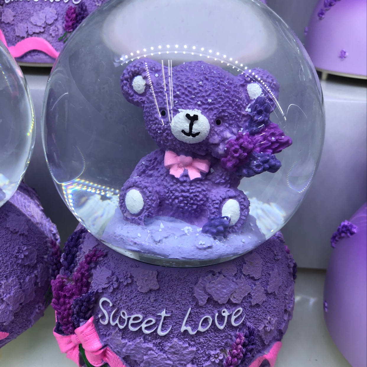 紫色小熊灯光音乐飘雪薰衣草 21细节图