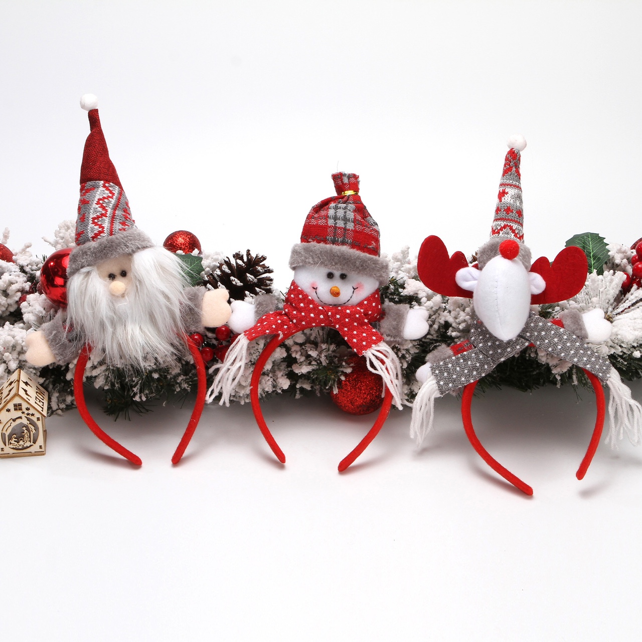 Christmas headband Christmas headband hair clip Snowman antlers Children adult luminous custom dress up