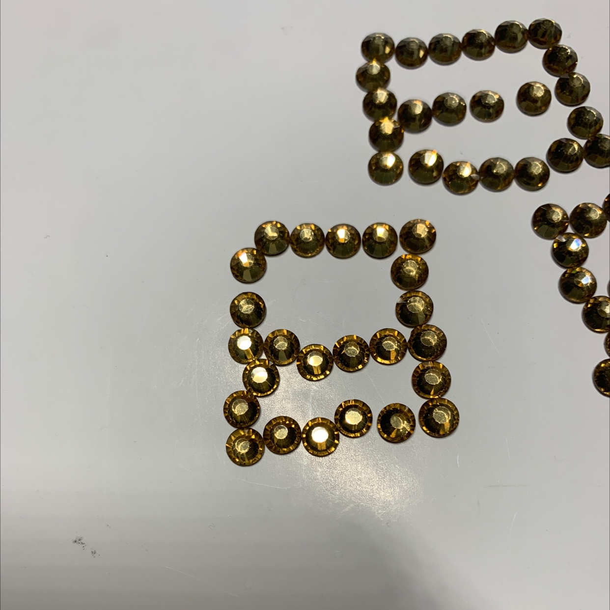 Crystal Yellow Ss8 Boutique Hot Drill Flat Bottom Hot Drill Nail Drill Diy Drill Factory Direct Sales details Picture