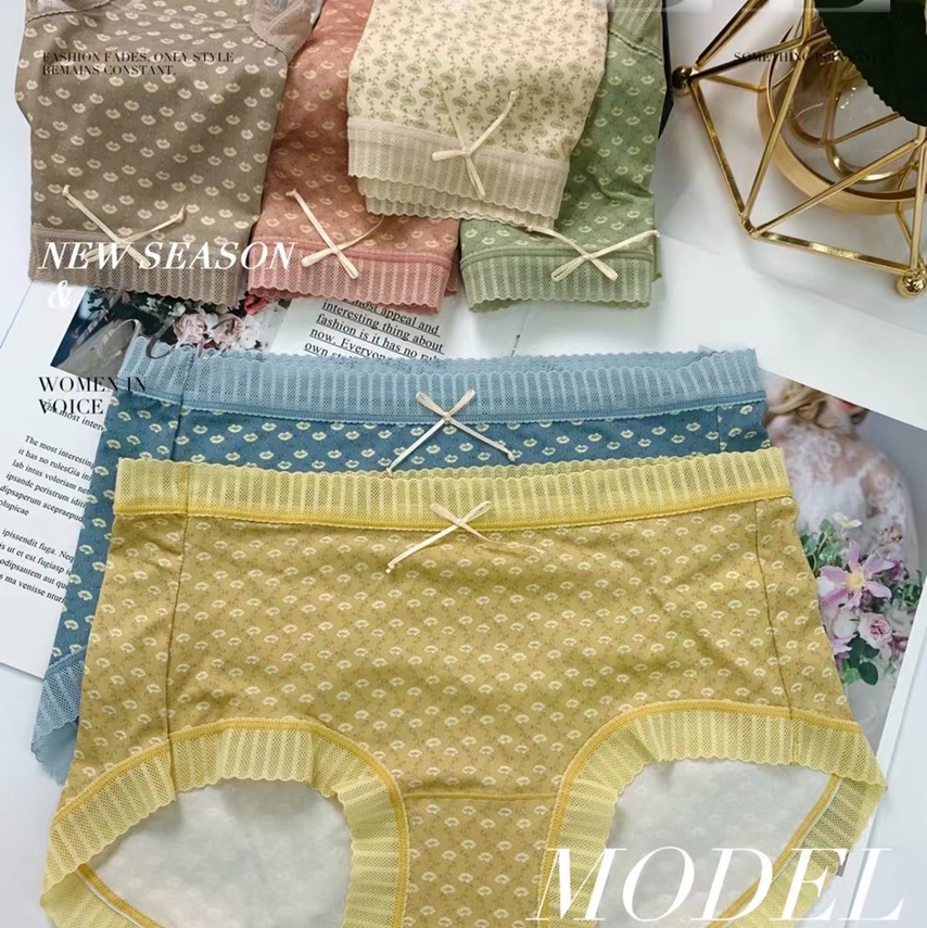 Modal Ladies Panties 2021 New Quick-Drying Isatis Root Panties For Women Summer Thin Lace Mid-Waist