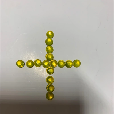 Lemon Yellow Ss30 Boutique Hot Drill Flat Bottom Hot Drill Nail Drill Diy Drill, Used To Decorate Mobile Phones, Accessories Or Inlaid On All Kinds Of Clothing, Bags And Shoes, But Also Can Be Used With Nail Art