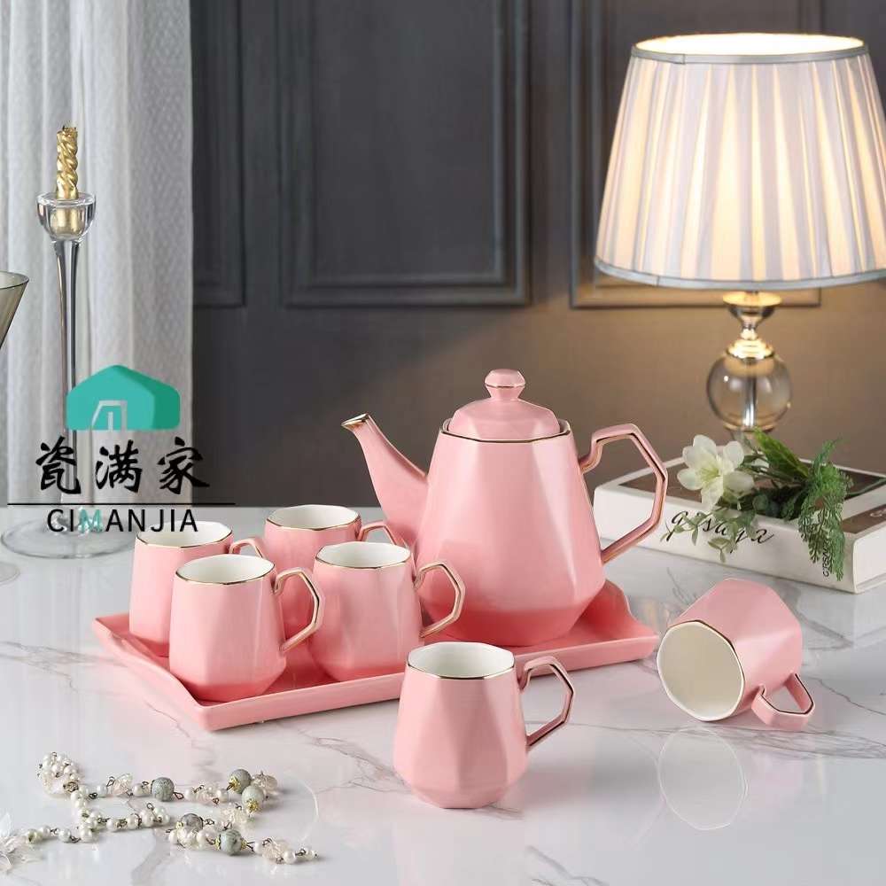 Round A Pot Of Six Cups And A Plate details Picture
