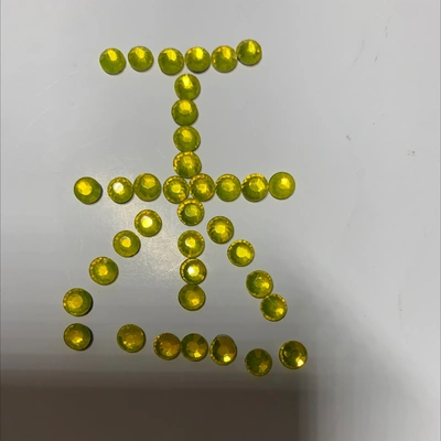 Lemon Yellow Ss12 Boutique Hot Drill Flat Bottom Hot Drill Nail Drill Diy Drill, Used To Decorate Mobile Phones, Accessories Or Inlaid On All Kinds Of Clothing, Bags And Shoes, But Also Can Be Used With Nail Art