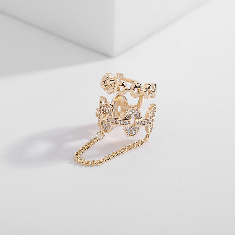 20201 new fashion South Korea Dongdaemun earrings female chain tassel ear bone clip without ear holes wear ear bone ring
