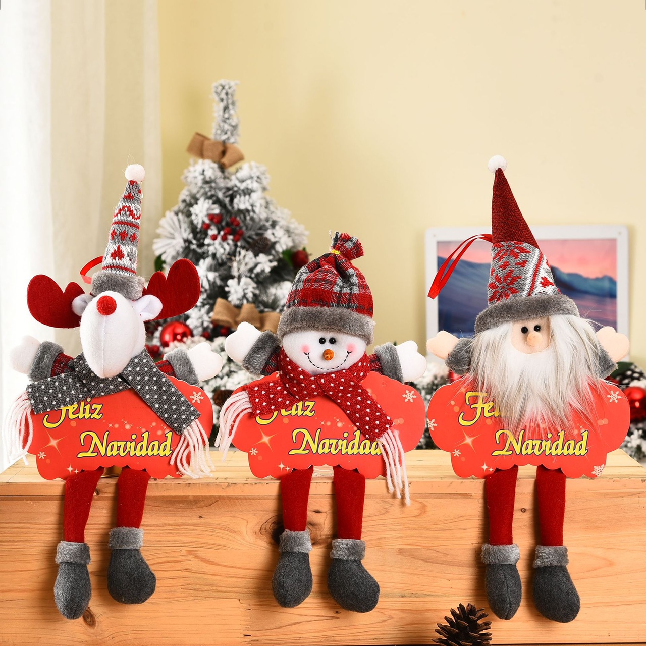 Cross-Border New Christmas Decoration Plush Faceless Doll Doll Decoration Gift Christmas Decoration Santa Claus Snowman Deer Hotel Mall Decoration