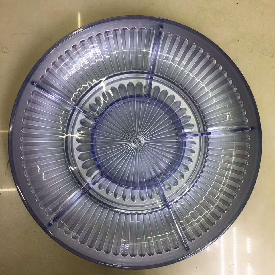明军工艺7259水果盘客厅茶几创意家用现代简约瓜子盘高脚塑料果盘KTV亚克力盆明军工艺023