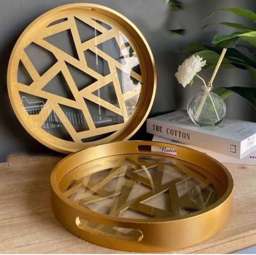 Light luxury home fruit plate, snack plate, living room coffee table, fruit plate, hotel front desk candy plate, key tray, decorative items 130, Love Home Craft 02