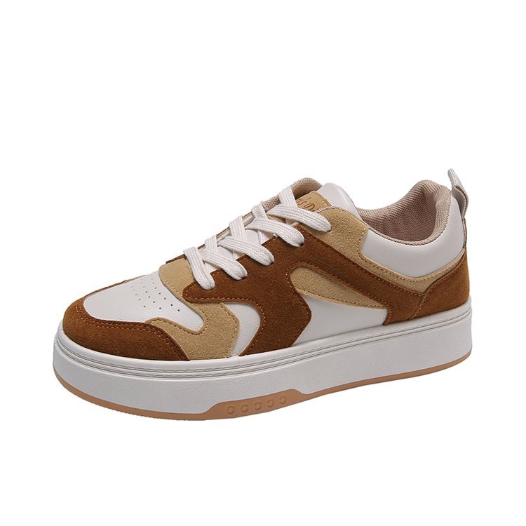 德训鞋女2021春秋新款皮ins超火网红百搭厚底学生运动休闲板鞋