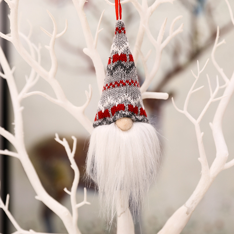 Christmas Decorations Knitted Yarn Forest Man Action Figure Small Pendant Faceless Doll Christmas Tree Decoration Pendant details Picture