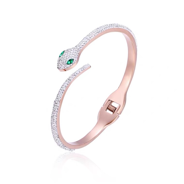 Chenglong Jewelry's classic titanium steel Snake bracelet is non-allergenic and non-fading. B0010-104 Application Scenario
