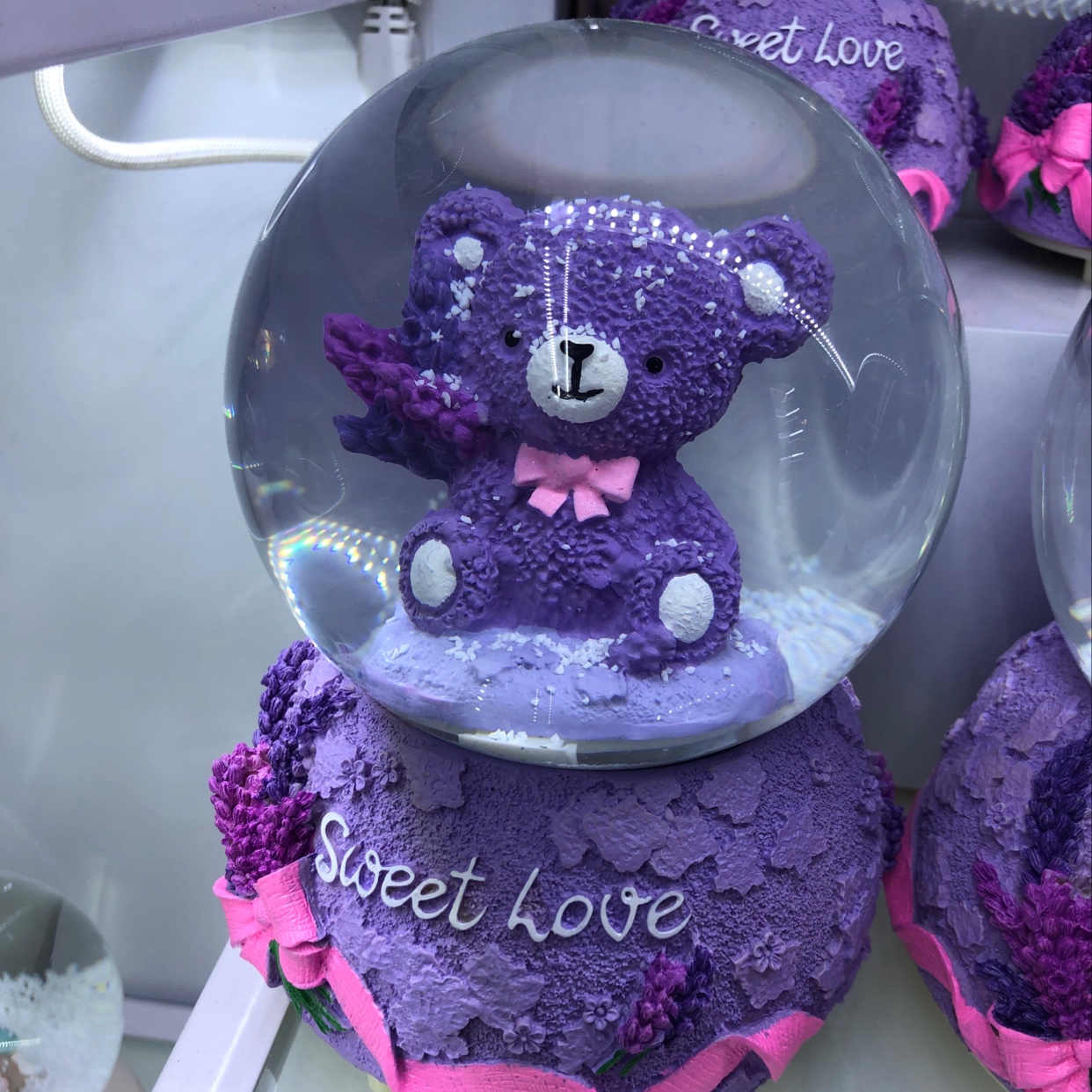 紫色小熊灯光音乐飘雪薰衣草 21产品图