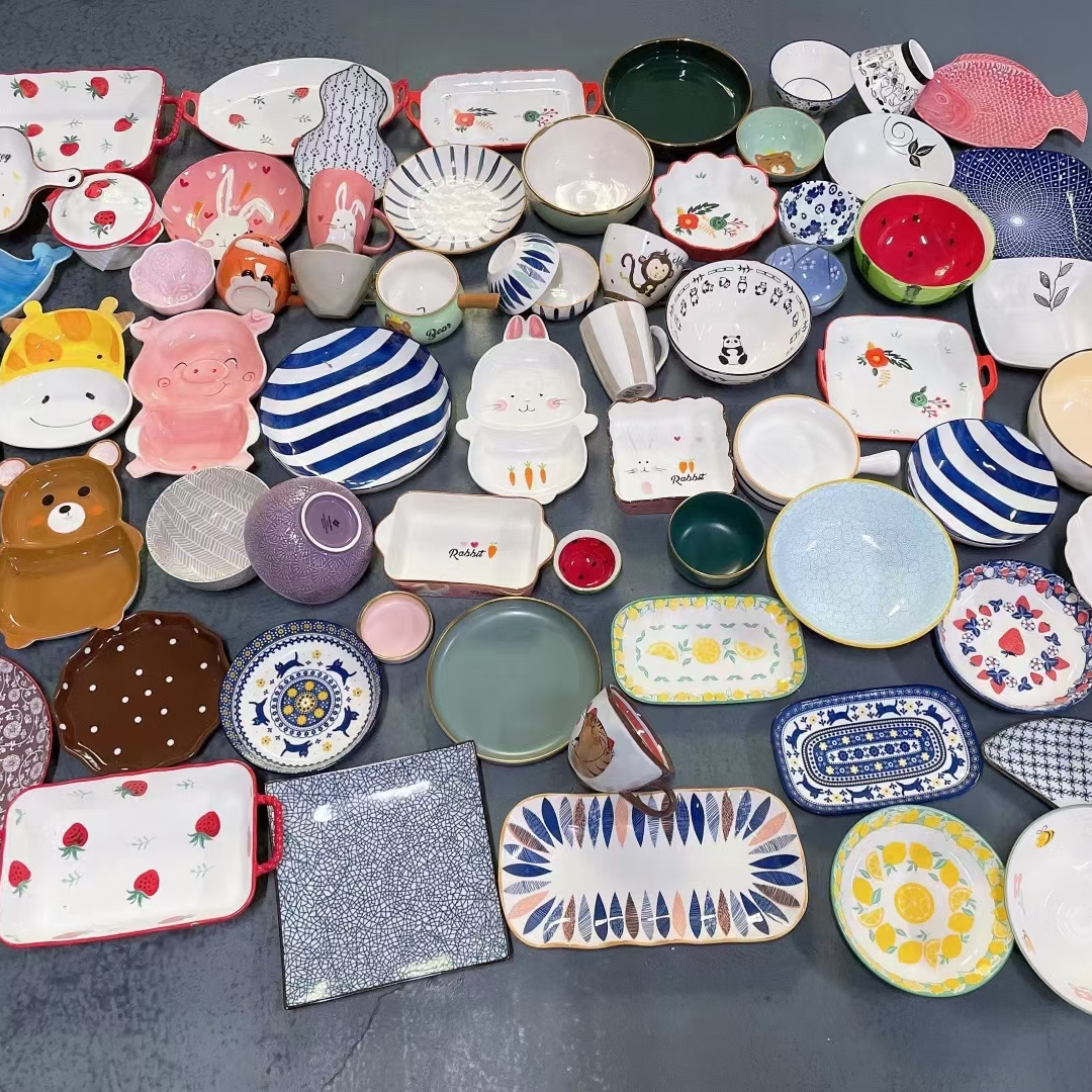 Net Red Bowl Plate Cup Mixed