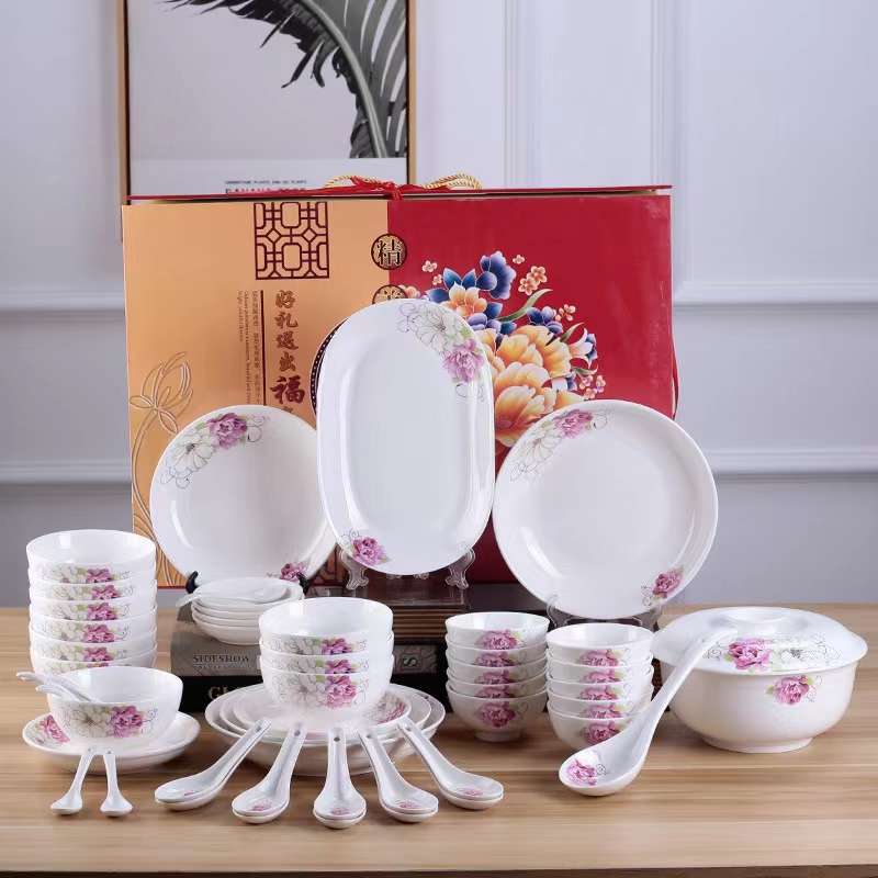 56 Head Boutique Set Bowl, Plate And Spoon details Picture