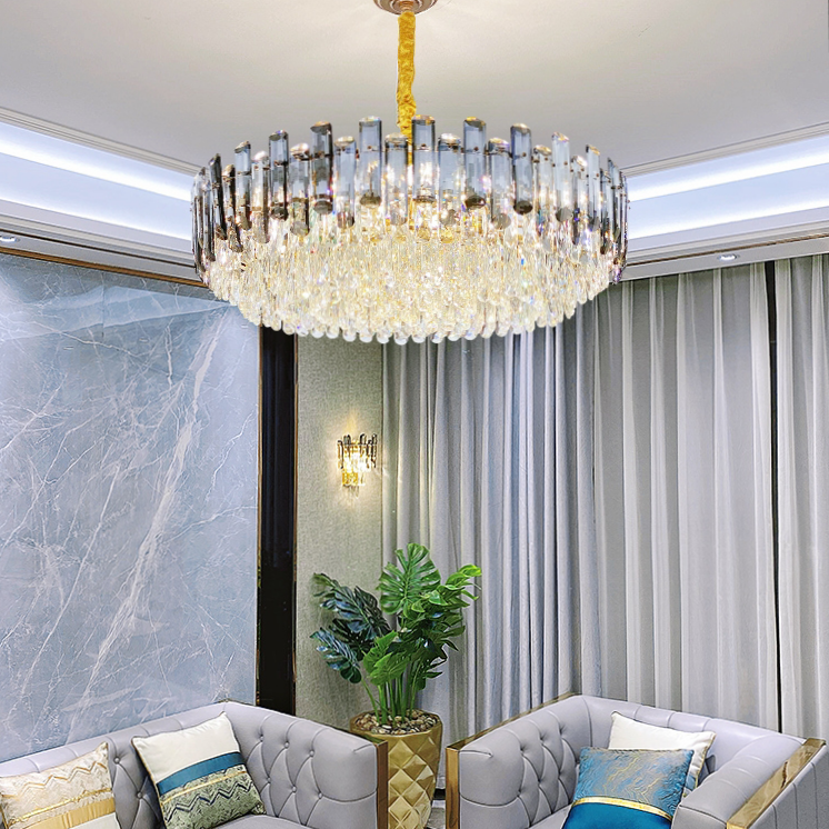 水晶吊灯轻奢客厅灯现代简约餐厅卧室灯2021年新款 金色