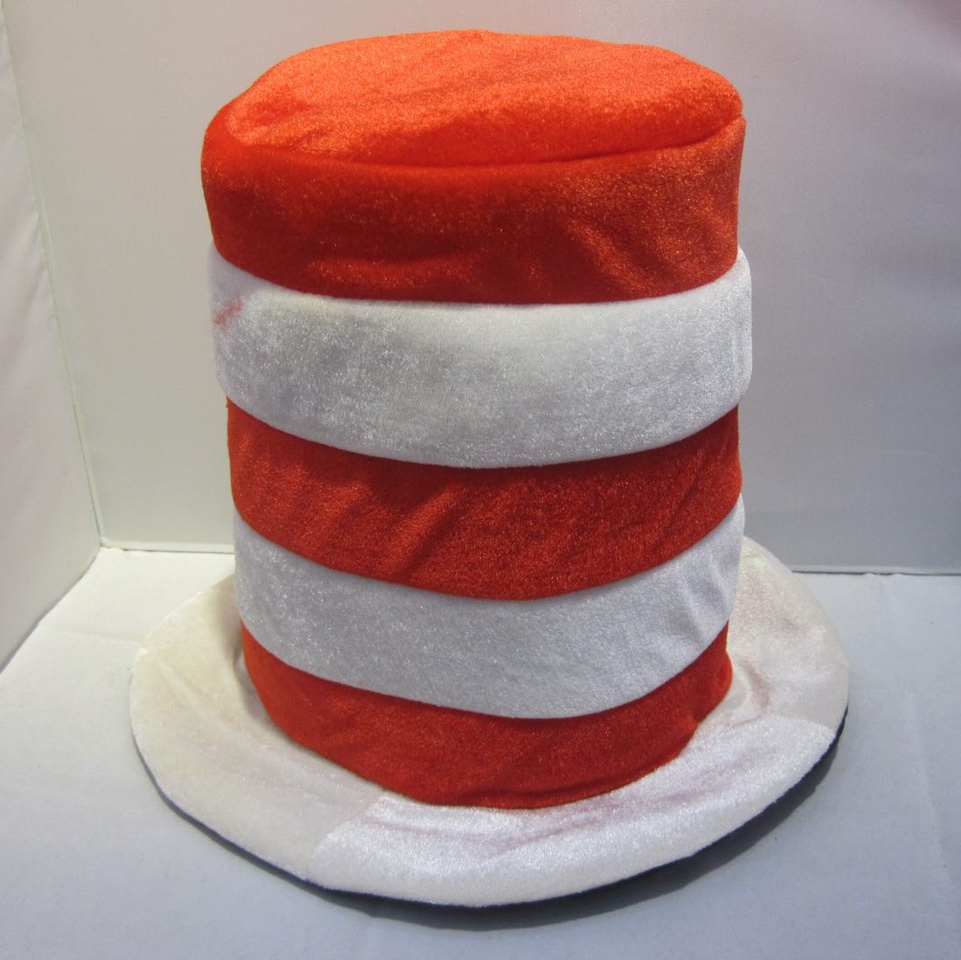 万圣节化装舞会服饰舞台表演道具横条高帽小丑帽小丑装扮厂家直销