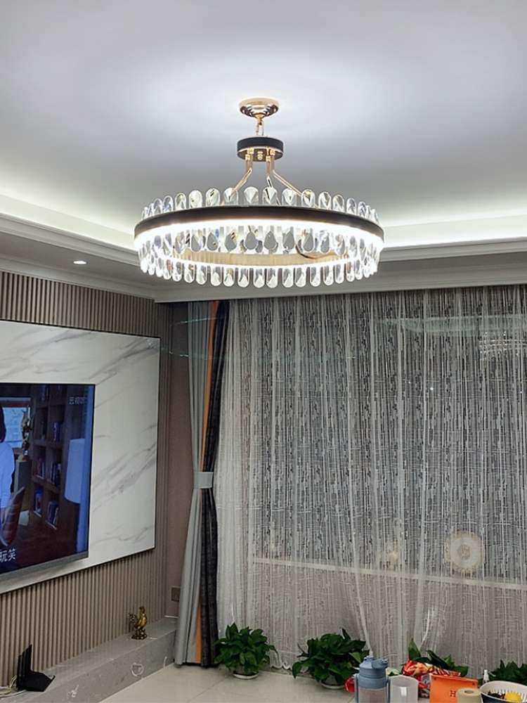 The 2021 new light luxury crystal chandelier for the living room is luxurious, simple, modern and elegant. The chandelier for the bedroom and dining room is 80 Specification image