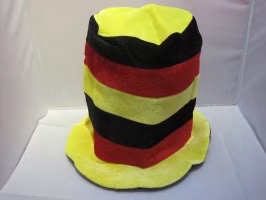 Halloween costume party costumes, stage performance props, red, black and yellow tall hats, clown hats, clown costumes factory direct sales Item Picture