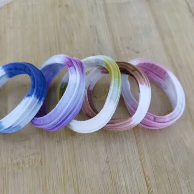 The New Fashion Mixed Dyed Floral Scrunchie. Network Red Explosive Manufacturers Direct Sales Super Hot Hairpin Spring, Summer, Autumn And Winter Essential