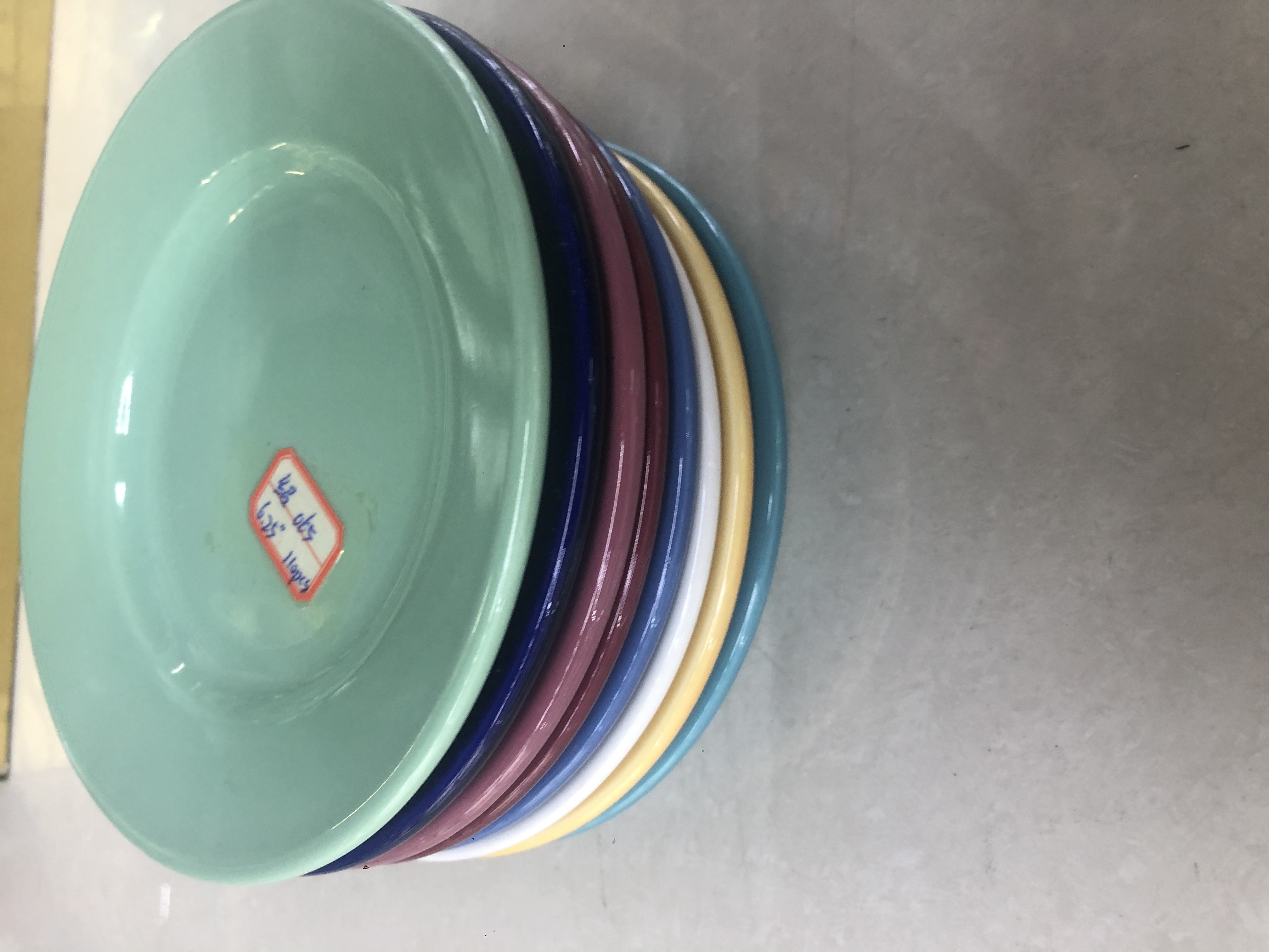 陶瓷餐具盘子家用菜盘酒店个性平盘创意牛排盘圆形彩色西餐盘细节图