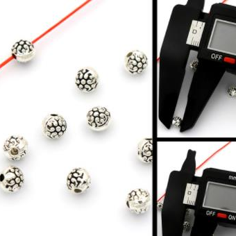 6m pitted alloy beads