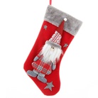 新款无脸老人大号圣诞袜 圣诞装饰品北欧森林人公仔红色袜礼物袋 5