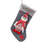 新款无脸老人大号圣诞袜 圣诞装饰品北欧森林人公仔红色袜礼物袋 4