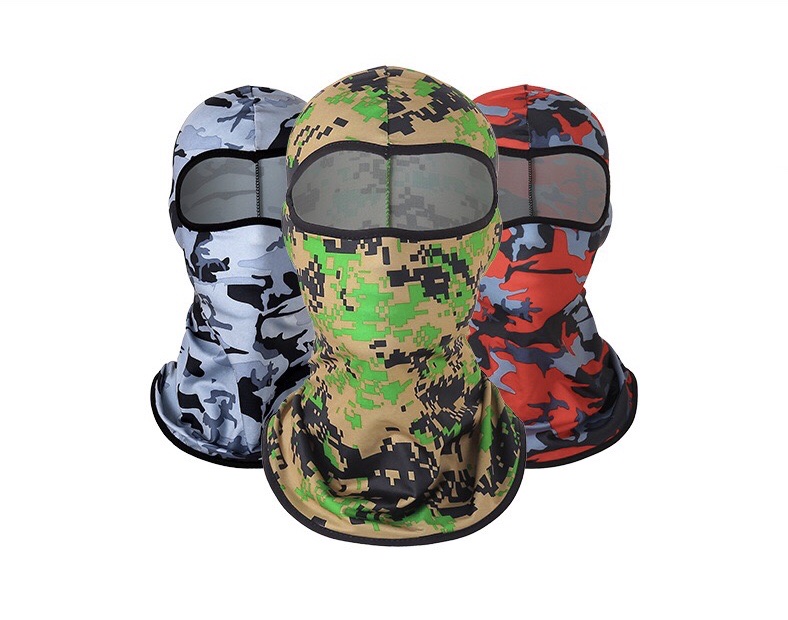 Cross-border CS mask headgear, ice silk cycling outdoor bicycle motorcycle inner liner camouflage sun protection headgear, gray and white checkered, civilian, civilian, civilian detail image 2