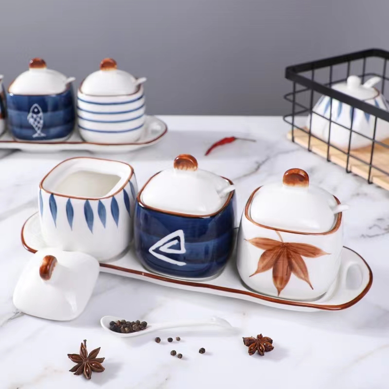 Japanese Hand-Painted Seasoning Jar Application Scenario