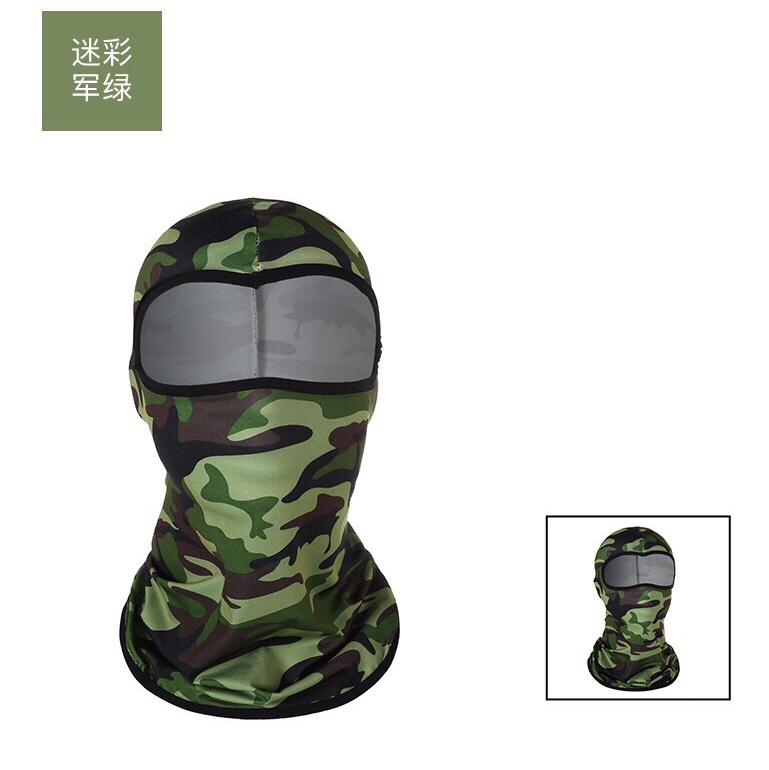Cross-border CS mask headgear, ice silk cycling, outdoor bicycle, motorcycle inner liner, camouflage sun protection headgear, military green, civilian, civilian, civilian