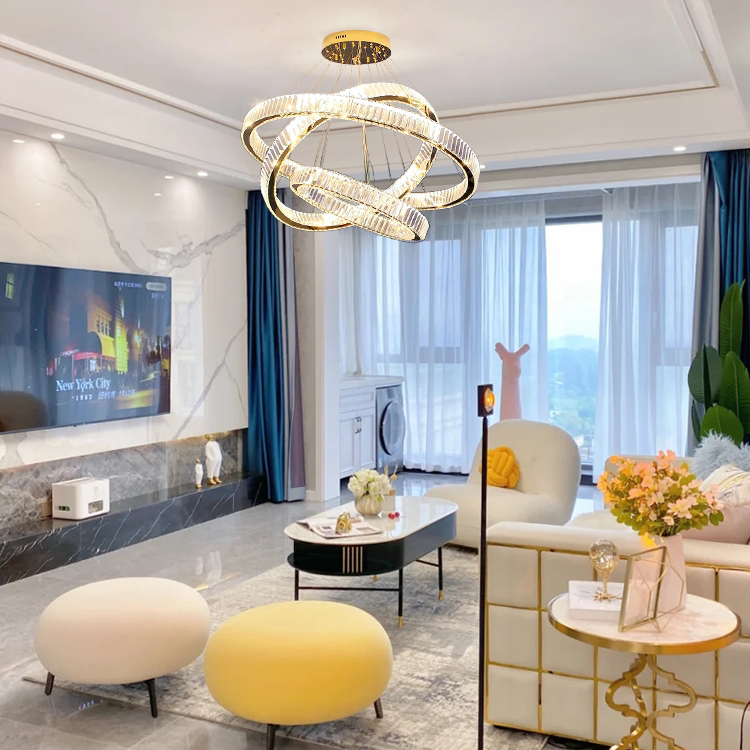 客厅吊灯轻奢水晶灯简约现代大气led卧室餐厅2021年新款 金色