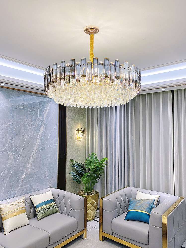Crystal chandelier, light luxury living room lamp, modern and simple dining room and bedroom lamp, 2021 new style in gold details Picture