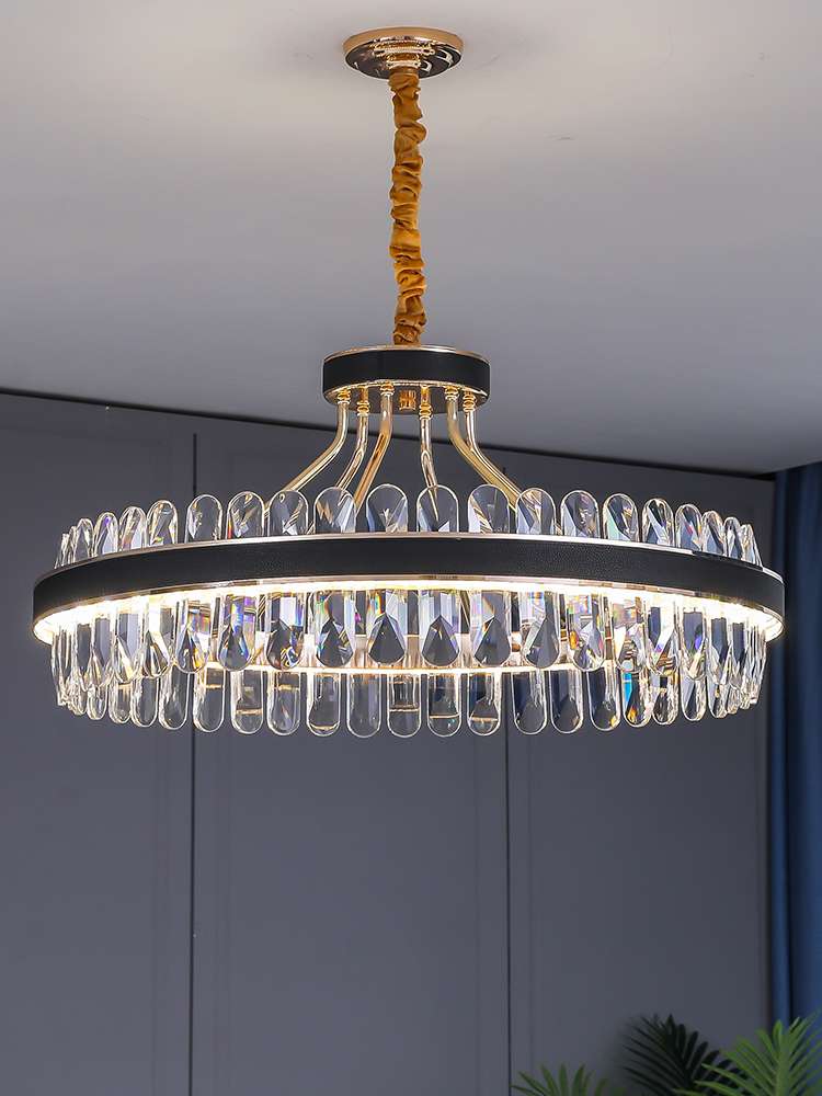 The 2021 new light luxury crystal chandelier for the living room is luxurious, simple, modern and elegant. The chandelier for the bedroom and dining room is 80 details Picture