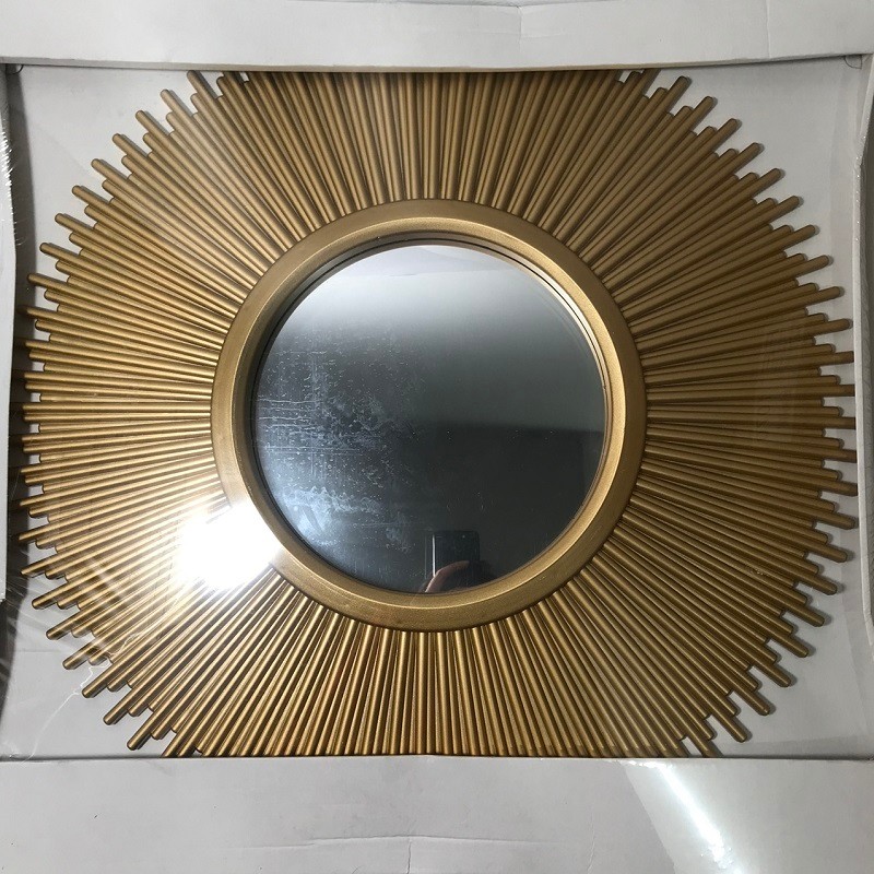 简约风格家居装饰墙面装饰金属质感圆形塑料挂墙镜子详情图1