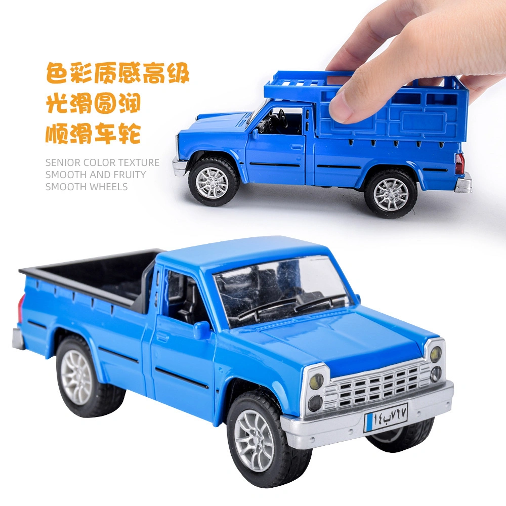 1:32 Pickup truck with a bucket (Iran) two-door alloy rebound with lights and music in one color detail image 5