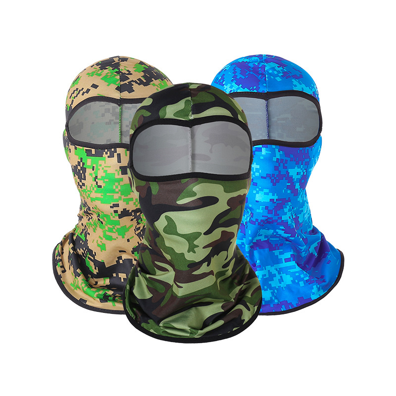 Cross-border CS mask headgear, ice silk cycling outdoor bicycle motorcycle inner liner camouflage sun protection headgear, blue civilian civilian civilian civilian civilian civilian civilian civilian civilian detail image 3