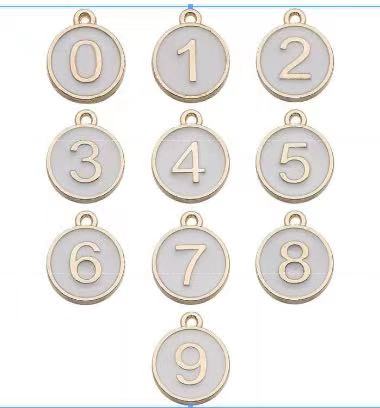 A white number from O to 9 details Picture