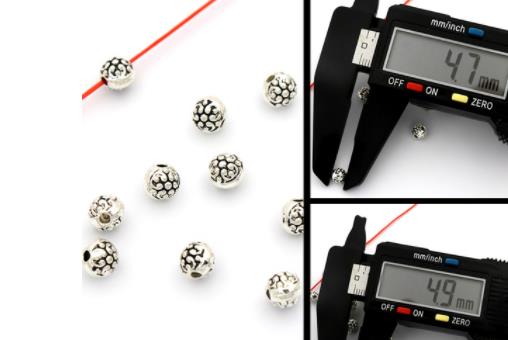 6m pitted alloy beads details Picture
