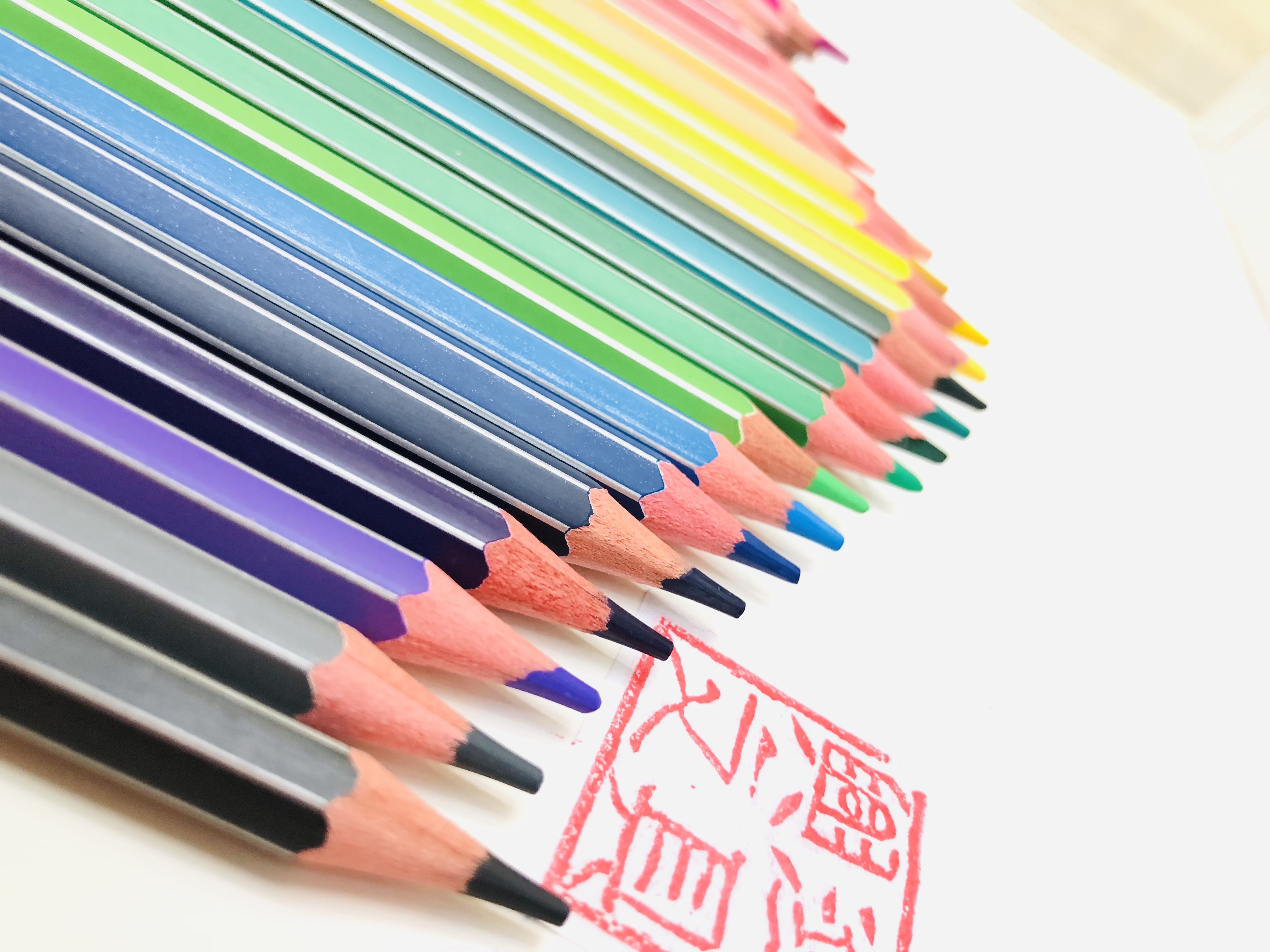 兴鸿文具 厂家直销-24色油漆 抽条彩色绘画铅笔详情图4