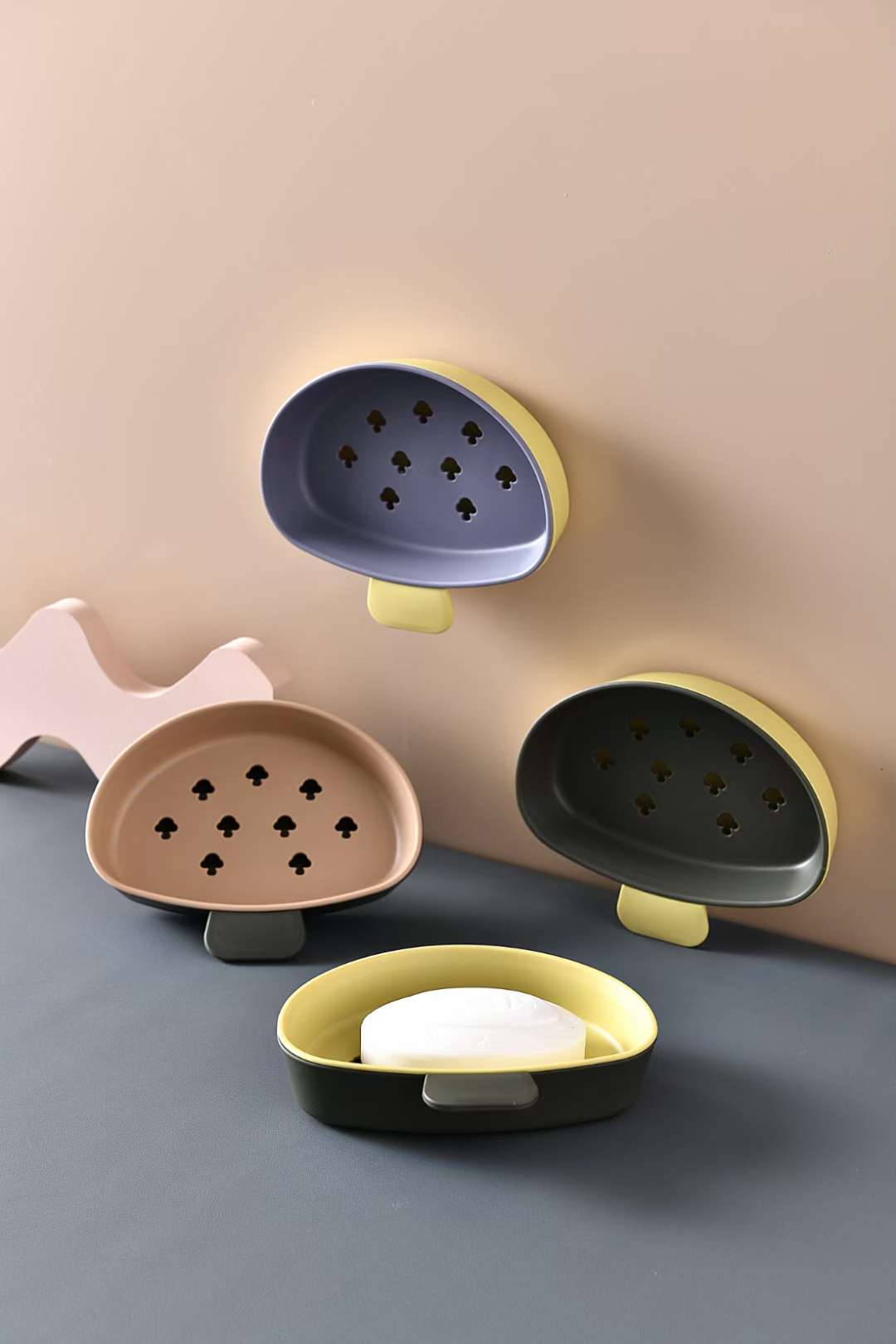 New Cream Mushroom Drain Soap Box details Picture
