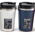 短款咖啡不倒杯FFX-377FQ-380ml 304不锈钢+PP+硅胶+ABS