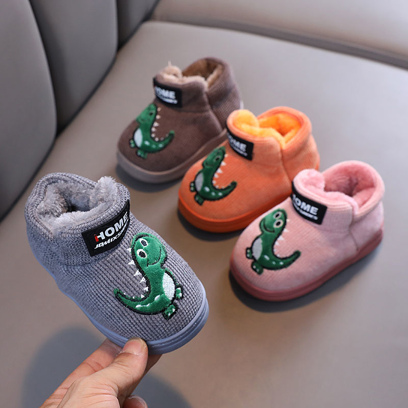 学步鞋男宝宝棉鞋0-1-3岁2婴幼儿女童秋冬季软底防滑加绒加厚鞋子