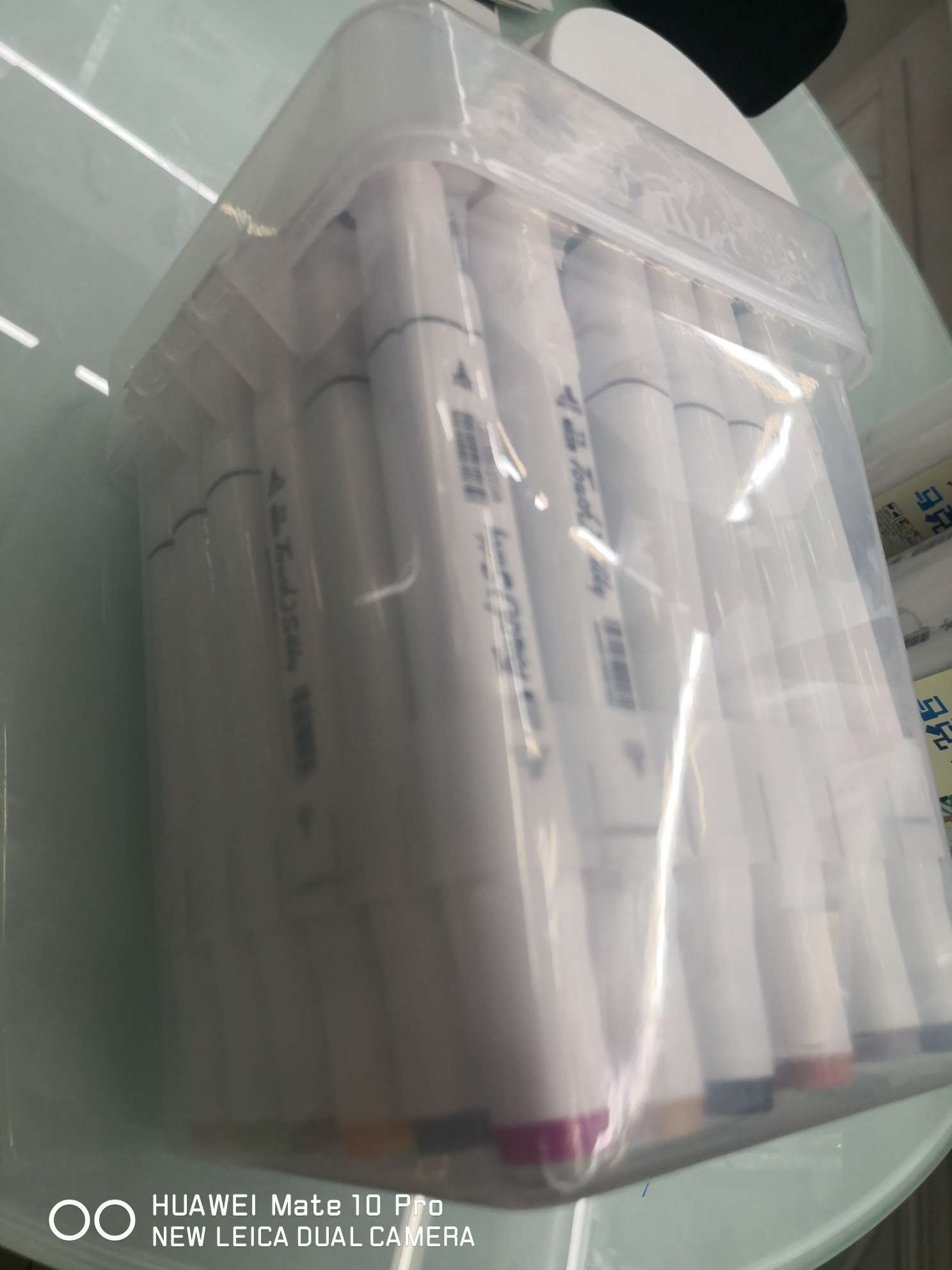 Yiwu Ningbo Boyang Pen and Ink Juhua Stationery Products Store, 36-color double-headed white pen barrel marker pen, plastic box packaging details Picture