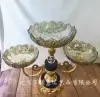 A light luxury and elegant glass multi-layered fruit plate, a fashionable and creative home soft furnishing sample room, a dried fruit plate decoration for the living room Specification image