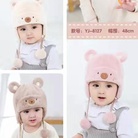 宝宝毛线帽护耳包头帽单帽，时尚可爱雪花小兔款式