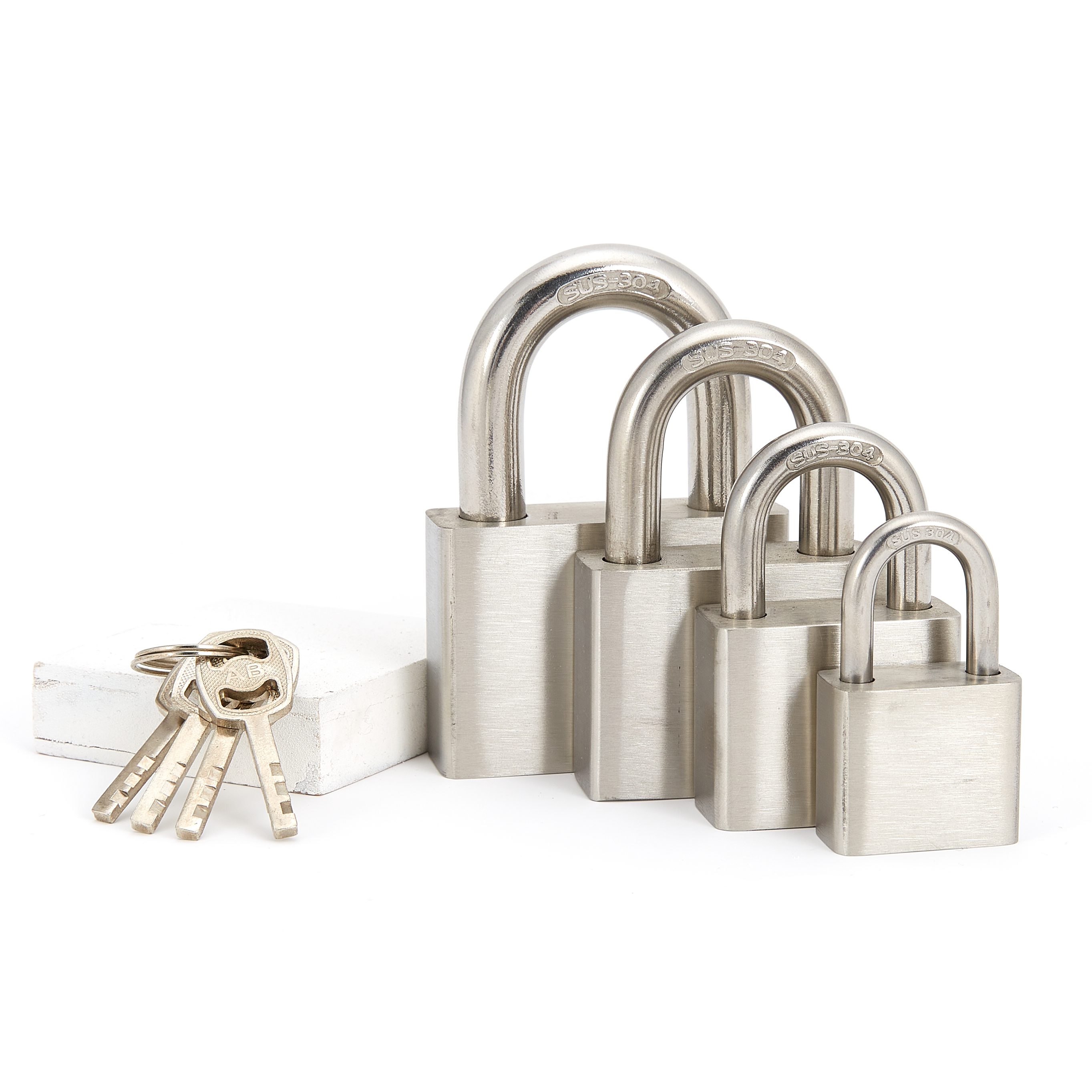 lianqiu不锈钢304挂锁30mm-60mm 
短梁 防撬锁