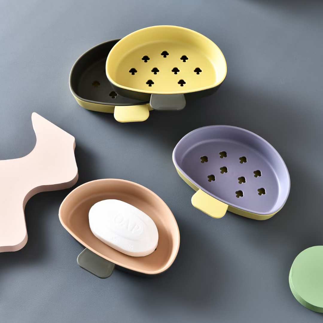 New Cream Mushroom Drain Soap Box